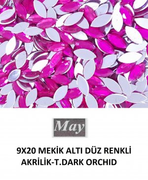 9X20 MEKİK ALTI DÜZ RENKLİ AKRİLİK-T.DARK ORCHID