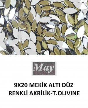 9X20 MEKİK ALTI DÜZ RENKLİ AKRİLİK-T.OLIVINE