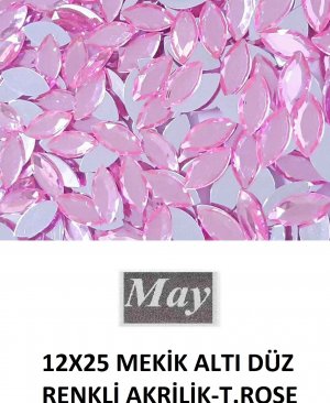 12X25 MEKİK ALTI DÜZ RENKLİ AKRİLİK-T.ROSE
