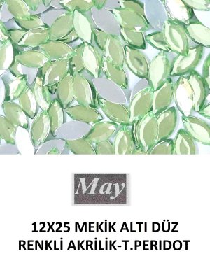 12X25 MEKİK ALTI DÜZ RENKLİ AKRİLİK-T.PERIDOT