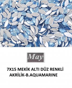 7X15 MEKİK ALTI DÜZ RENKLİ AKRİLİK-B.AQUAMARINE