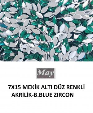 7X15 MEKİK ALTI DÜZ RENKLİ AKRİLİK-B.BLUE ZIRCON