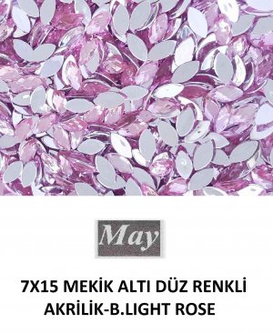 7X15 MEKİK ALTI DÜZ RENKLİ AKRİLİK-B.LIGHT ROSE