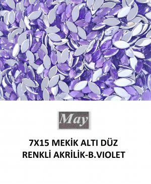 7X15 MEKİK ALTI DÜZ RENKLİ AKRİLİK-B.VIOLET