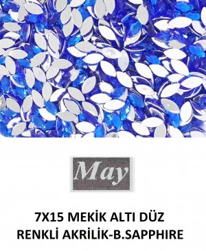 7X15 MEKİK ALTI DÜZ RENKLİ AKRİLİK-B.SAPPHIRE