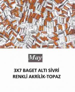 3X7 BAGET ALTI SİVRİ RENKLİ AKRİLİK-TOPAZ