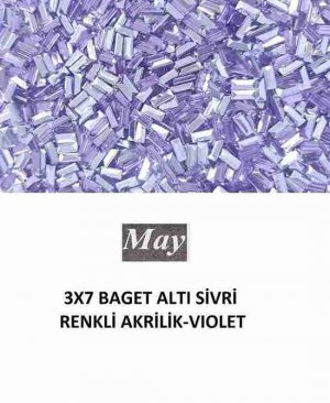 3X7 BAGET ALTI SİVRİ RENKLİ AKRİLİK-VIOLET