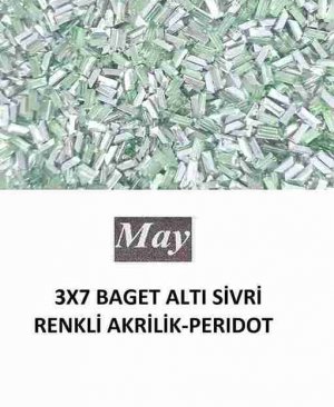 3X7 BAGET ALTI SİVRİ RENKLİ AKRİLİK-PERIDOT
