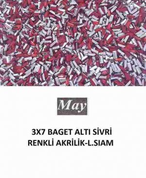 3X7 BAGET ALTI SİVRİ RENKLİ AKRİLİK-LIGHT SIAM
