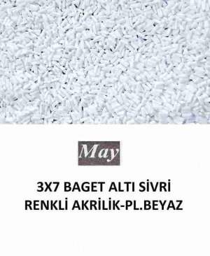 3X7 BAGET ALTI SİVRİ RENKLİ AKRİLİK-PL.BEYAZ