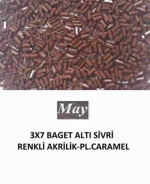 3X7 BAGET ALTI SİVRİ RENKLİ AKRİLİK-PL.CARAMEL