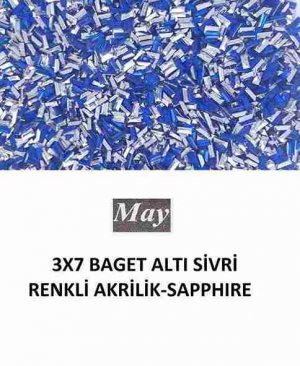 3X7 BAGET ALTI SİVRİ RENKLİ AKRİLİK-SAPPHIRE