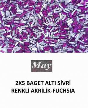 2X5 BAGET ALTI SİVRİ RENKLİ AKRİLİK-FUCHSIA
