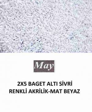 2X5 BAGET ALTI SİVRİ RENKLİ AKRİLİK-MAT BEYAZ