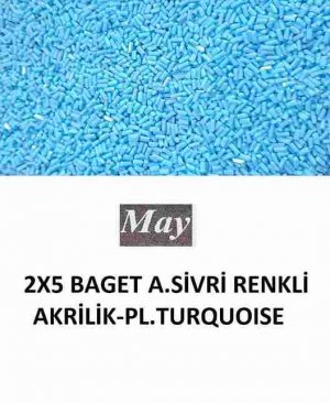 2X5 BAGET ALTI SİVRİ RENKLİ AKRİLİK-PL.TURQUOISE