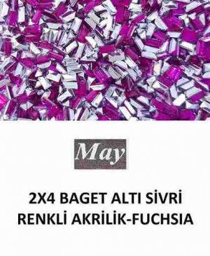 2X4 BAGET ALTI SİVRİ RENKLİ AKRİLİK-FUCHSIA