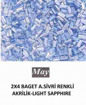 2X4 BAGET ALTI SİVRİ RENKLİ AKRİLİK-LIGHT SAPPHIRE