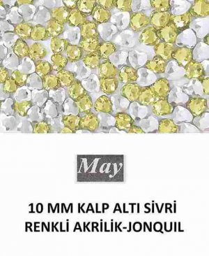 10 MM KALP ALTI SİVRİ RENKLİ AKRİLİK-JONQUIL