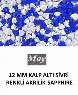 12 MM KALP ALTI SİVRİ RENKLİ AKRİLİK-SAPPHIRE