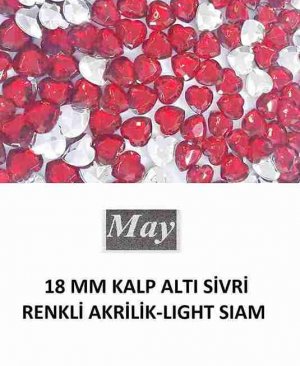 18 MM KALP ALTI SİVRİ RENKLİ AKRİLİK-LIGHT SIAM