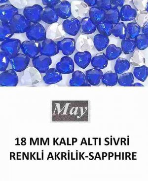 18 MM KALP ALTI SİVRİ RENKLİ AKRİLİK-SAPPHIRE
