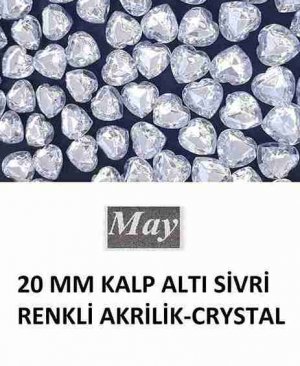 20 MM KALP ALTI SİVRİ RENKLİ AKRİLİK-CRYSTAL