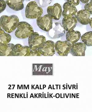 27 MM KALP ALTI SİVRİ RENKLİ AKRİLİK-OLIVINE
