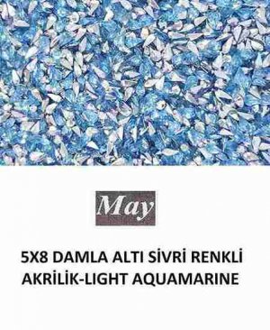 5X8 DAMLA ALTI SİVRİ RENKLİ AKRİLİK-LIGHT AQUAMARINE