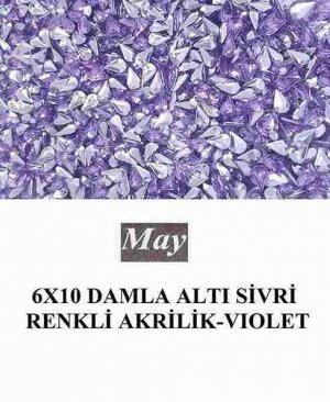 6X10 DAMLA ALTI SİVRİ RENKLİ AKRİLİK-VIOLET