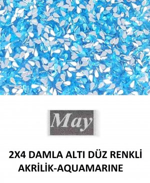 2X4 DAMLA ALTI DÜZ RENKLİ AKRİLİK-AQUAMARINE