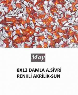 8X13 DAMLA ALTI SİVRİ RENKLİ AKRİLİK-SUN