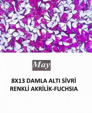 8X13 DAMLA ALTI SİVRİ RENKLİ AKRİLİK-FUCHSIA
