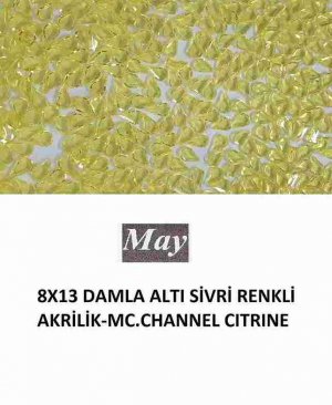8X13 DAMLA ALTI SİVRİ RENKLİ AKRİLİK-MC.CHANNEL CITRINE