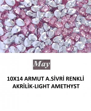 10X14 ARMUT ALTI SİVRİ RENKLİ AKRİLİK-LIGHT AMETHYST