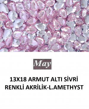 13X18 ARMUT ALTI SİVRİ RENKLİ AKRİLİK-LIGHT AMETHYST