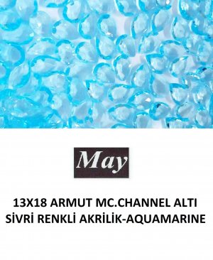 13X18 ARMUT MC.CHANNEL ALTI SİVRİ RENKLİ AKRİLİK-AQUAMARINE