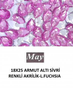 18X25 ARMUT ALTI SİVRİ RENKLİ AKRİLİK-LIGHT FUCHSIA