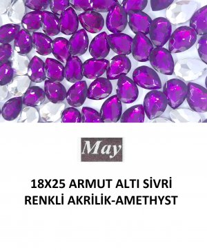 18X25 ARMUT ALTI SİVRİ RENKLİ AKRİLİK-AMETHYST