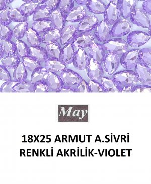 18X25 ARMUT ALTI SİVRİ RENKLİ AKRİLİK-VIOLET
