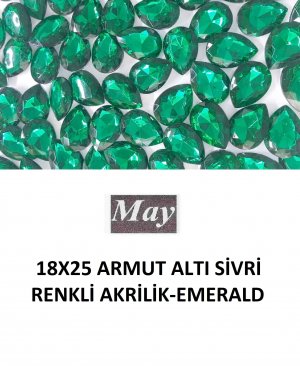 18X25 ARMUT ALTI SİVRİ RENKLİ AKRİLİK-EMERALD