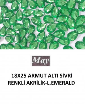 18X25 ARMUT ALTI SİVRİ RENKLİ AKRİLİK-LIGHT EMERALD