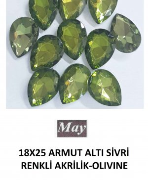 18X25 ARMUT ALTI SİVRİ RENKLİ AKRİLİK-OLIVINE