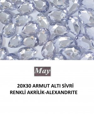 20X30 ARMUT ALTI SİVRİ RENKLİ AKRİLİK-ALEXANDRITE