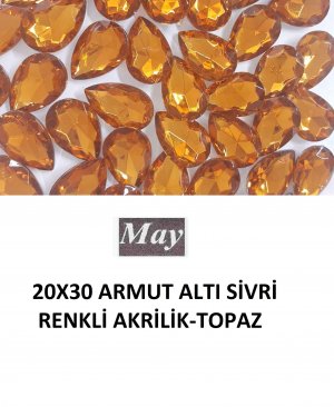 20X30 ARMUT ALTI SİVRİ RENKLİ AKRİLİK-TOPAZ
