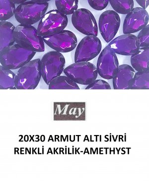 20X30 ARMUT ALTI SİVRİ RENKLİ AKRİLİK-AMETHYST