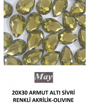 20X30 ARMUT ALTI SİVRİ RENKLİ AKRİLİK-OLIVINE