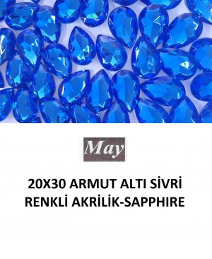 20X30 ARMUT ALTI SİVRİ RENKLİ AKRİLİK-SAPPHIRE