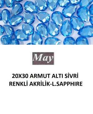 20X30 ARMUT ALTI SİVRİ RENKLİ AKRİLİK-LIGHT SAPPHIRE