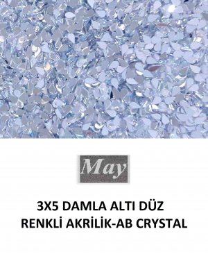 3X5 DAMLA ALTI DÜZ RENKLİ AKRİLİK-AB CRYSTAL