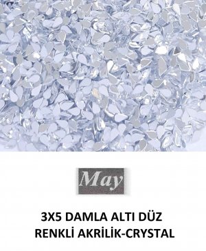 3X5 DAMLA ALTI DÜZ RENKLİ AKRİLİK-CRYSTAL